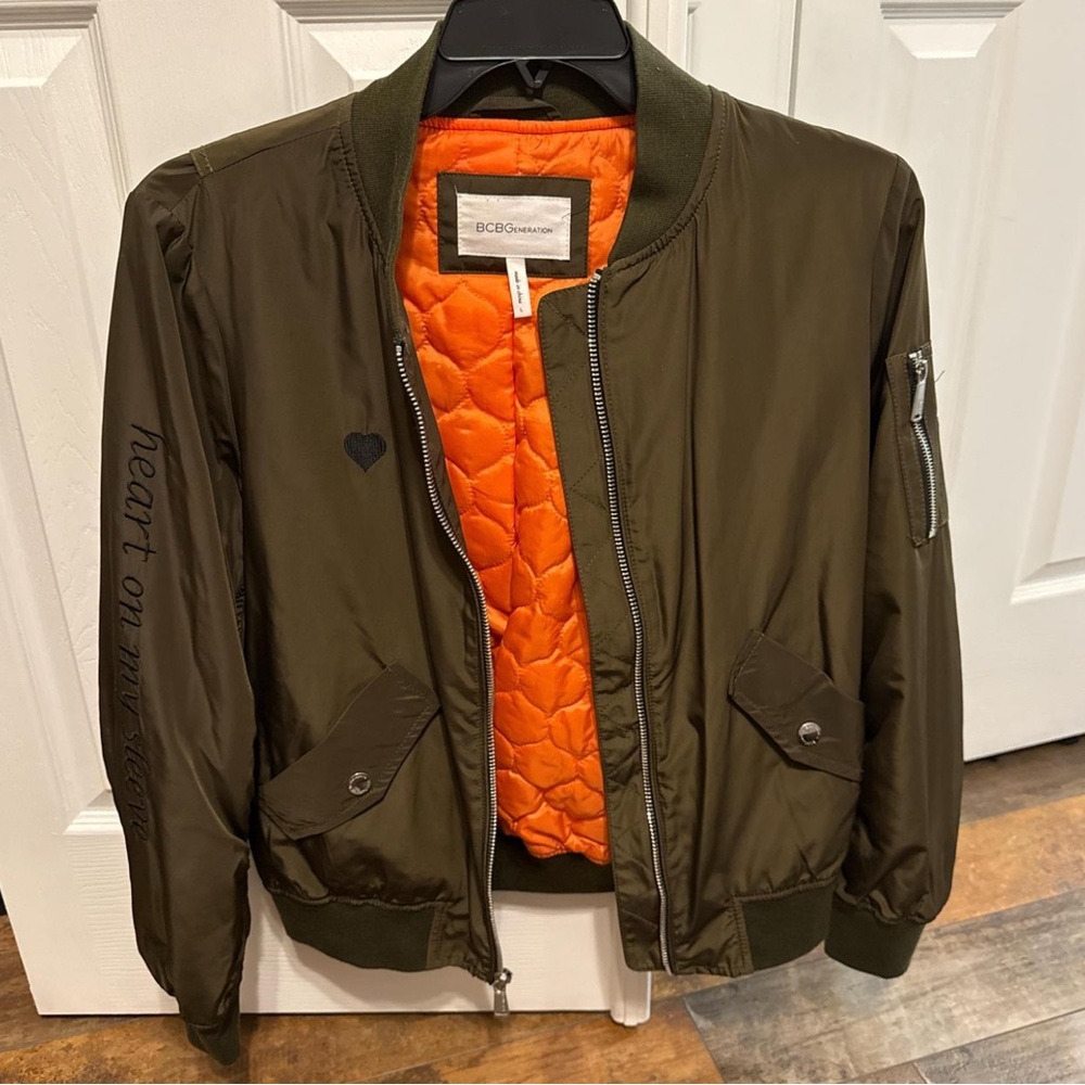 Bcbgeneration Olive Bomber Jacket - image 4